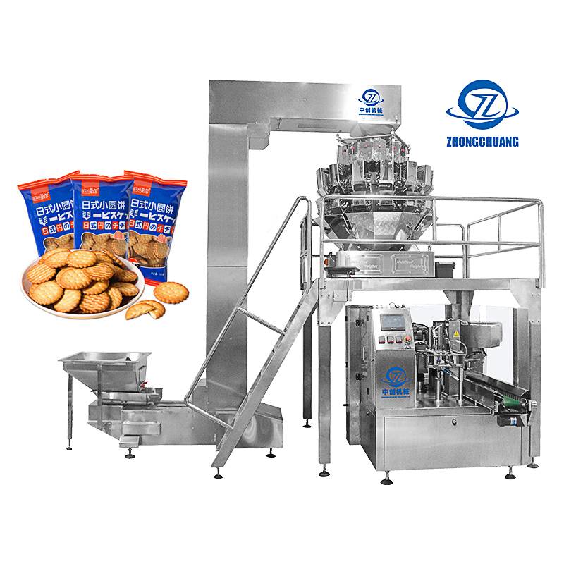 Factory Price Automatic Electronic Multi-head Weigher Oats Biscuit Nuts Food Weighing Potato Chips Packing Machine